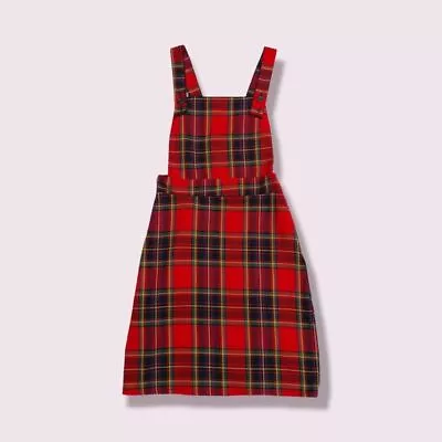 Red Tartan Check Pinafore Dress Brand: Edge Size 8 • £20