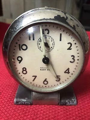 Vintage Mechanical Wesclox Baby Ben 61-R  Wind Up Alarm Clock Works Good • $59.95