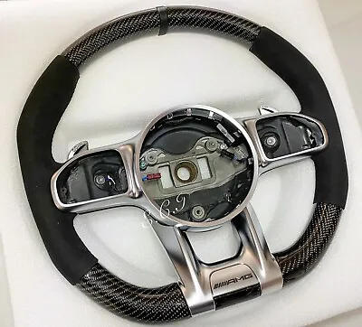 Oem 19~22 Mercedes Amg G63 C63 E63 Gt S63 Cls63 Gle Carbon Fiber Steering Wheel • $1499.98