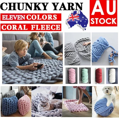 $25.80 • Buy AE Bulky Arm Knitting Wool Chunky Wool Yarn Super Soft Roving Crocheting Charm