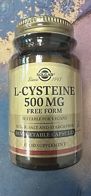 Solgar NAC(N-Acetyl-L-Cysteine)500 Mg Vegetable Capsules Pack Of 30 • £13.99