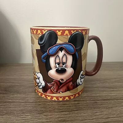 Disney Park MICKEY MOUSE Mornings Aren't Pretty XL 30 Oz Coffee MUG Oversize Cup • $14.99