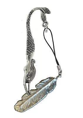 FT174 Feather 1x3.7cm English Pewter On A MERMAID Bookmark • £5.95