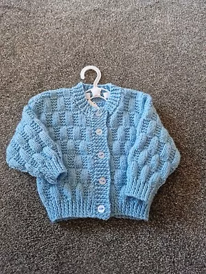 *REDUCED * NEW Hand Knitted Baby Cardigan 6-9  Months  • £7