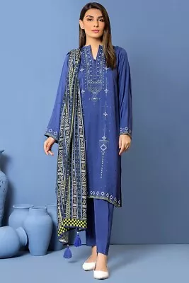 Lakhany 3 Piece Unstitched Embroidered Suit WEC-SR-0051 • £39.99