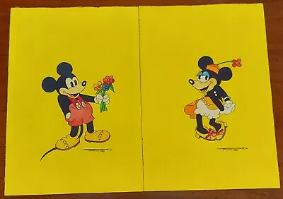 1982 Signed Thompson Original Mickey And Minnie Mouse Drawings • $45