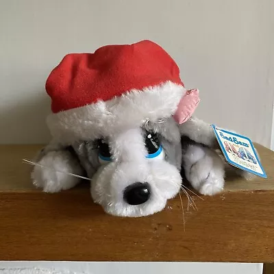 Vintage 1986 Applause Sad Sam & Honey Plush - Lying Honey - Christmas Hat • £14.99