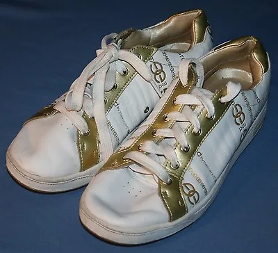 Marc Ecko Red Sneakers Athletic Shoes Sz 9 White / Gold Gramercy Cabrini • $35