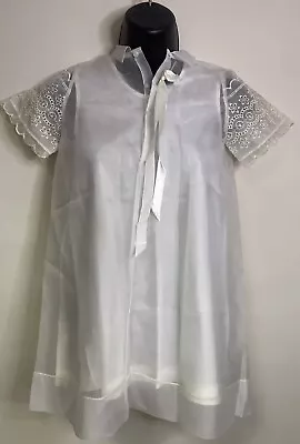 Vintage 2 Piece Labor Union White Sheer Lace Button Up Blouse • $15