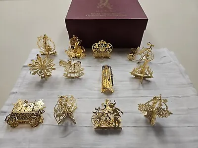 Danbury Mint 1987 Annual 20k Gold Ornaments With Original Box • $75