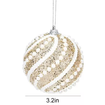 1Pc 8cm Christmas Decoration Pearl Baubles Xmas Tree Ball Party Wedding Ornament • $9.49