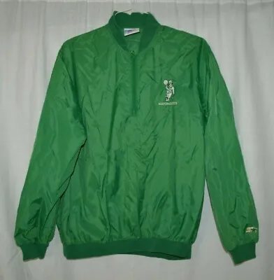 Boston Celtics 1980s NBA Green Starter Vintage Windbreaker Pullover Mens Large • $82.37