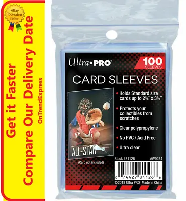 100 Pack Ultra Pro Card Penny Sleeves Clear Protector Pokemon MTG YuGiOh • $4.95