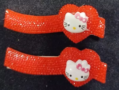 Hello Kitty Hair Clip Hair Accessories Cute Y2K Kawaii Red NEW • $13.32