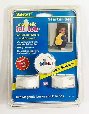 Safety 1st Magnetic Tot Lok Starter Kit Cabinet Doors/Drawers 2 Locks & 1 Key • $10.99