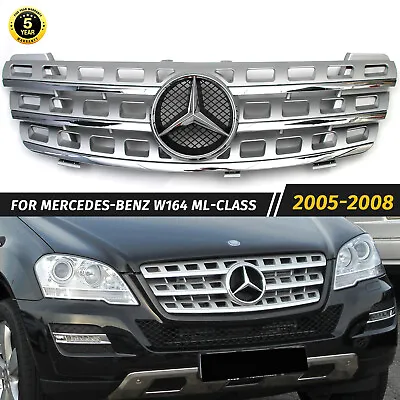 AMG Front Grill W/Emblem For Mercedes W164 2005-2008 ML63 AMG ML500 ML350 ML320 • $72.22