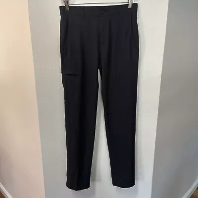 Haggar Active Series Flat Front Black Golf/Sport Pant Size 30 • $18