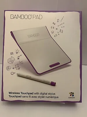 Wacom Bamboo Pad (CTH300U) Pearl White/Purple • $175