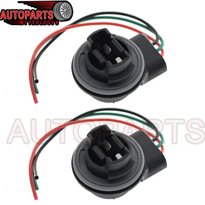 2pc 3757 4057 3157A 3157NA Bulb Socket Harness Wire Plug Turn Signal Brake Light • $7.04