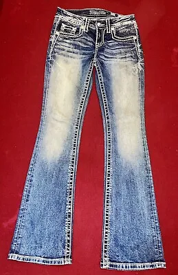 Miss Me Jeans -Chloe Boot Cut- Flap Pockets Size 26x31 • $36.88