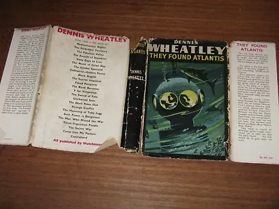 £6.99 • Buy Dennis Wheatley 'They Found Atlantis' 1957 'hardback & 4 Other  D Wheatley Books
