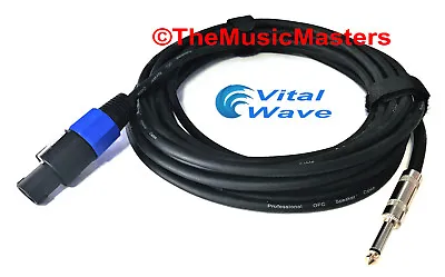 15' Ft 14ga Speakon To 1/4  Male Plug SPEAKER CABLE WIRE PA DJ Pro Audio VWLTW • $18.99