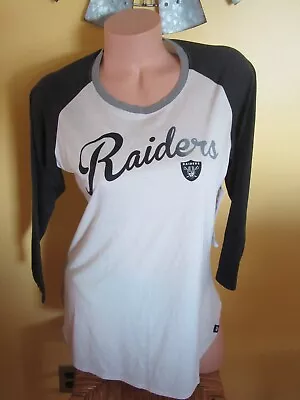 NWT Women's '47 NFL Oakland Raiders Field Raglan Tee M • $13.99