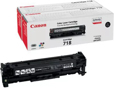 Canon 718VP Toner Cartridges Twin Pack Black (Pack Of 2) 2662B005 • £178.49