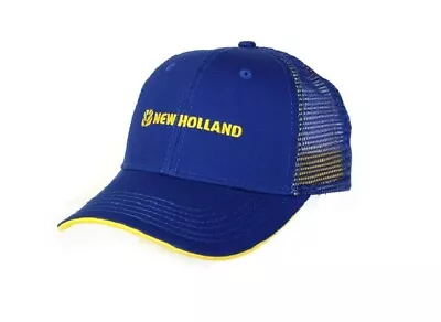 New Holland Blue Logo Cap With Yellow/blue Mesh Back • $39.95