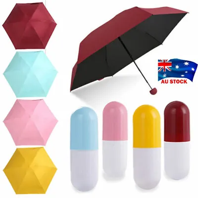 $17.99 • Buy Super Mini Pocket Compact Umbrella Sun Anti UV 5 Folding Rain Windproof Travel