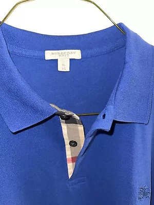 Youth Xl/Mens Small Burberry Polo Royal Blue • $25