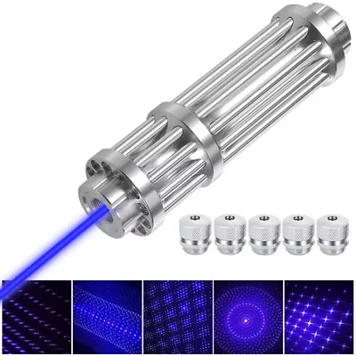 5W High Power Blue Burning Laser Pointer Adjustable Visible Beam Dot Light 450nm • $32.99