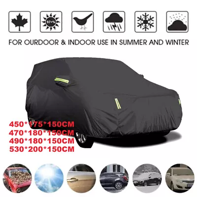 Heavy Duty Waterproof Car Cover Rain Snow UV Full Protection Outdoor Universal • £14.83