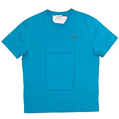 $39.99 • Buy Lacoste Men's Big & Tall V-Neck Pima Cotton T-Shirt Blue Short Sleeve TH7508-HL5