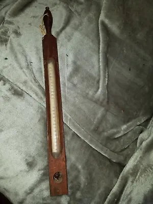 Antique Wooden & Glass Therometer • $25