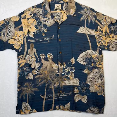 Tommy Bahama 100% Silk Vintage Hawaiian Casual Button Down Shirt-Men XL • $18.05