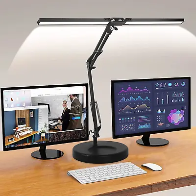 24W LED Desk Lamp For Office Base Dimmable 160 LEDs Foldable Daylight Super • £62.94