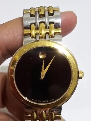 Movado 81-E4- 1892 Black Dial Mens Wristwatch Runs! • $175