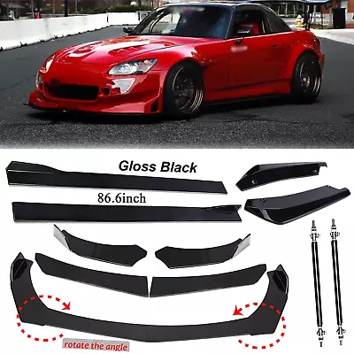 Front Bumper Lip Spoiler Splitter 86.6  Side Skirt Rear For Honda S2000 Body • $79.99