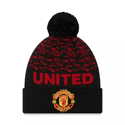 Manchester United FC New Era Black Bobble Hat -  60284478 • £26.99