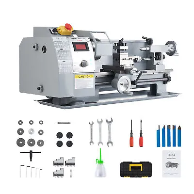 8 X14  Mini Metal Lathe Digital Variable Speed Metalworking Machine 2250RPM 600W • $549.98