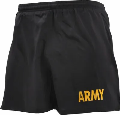 Black US Army PT Shorts APFU Physical Training Work Out Running Exercise Gym PT • $21.99