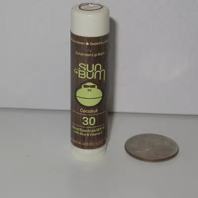 NEW SEALED Sun Bum Sunscreen Lip Balm Coconut Broad Spectrum SPF 30 0.15oz 4.25g • $2.99