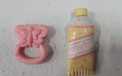 VTG G1 My Little Pony Pink Teether & Toothpaste Yellow First Tooth Lickety Split • $14.99