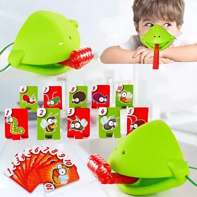 Frog Mouth Tongue Blowing Music Children's Toy Board Game Chameleon Lizard Masks • £5.19