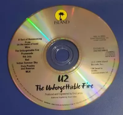 DISC ONLY MUSIC CD-U2 : The Unforgettable Fire CD (2001) • $3.99