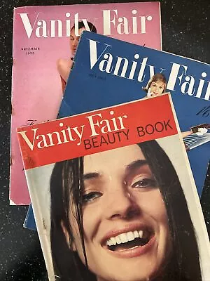 Vanity Fair Vintage Fashion Magazines And Vanity Fair Beauty Book From 1950s • £14.99