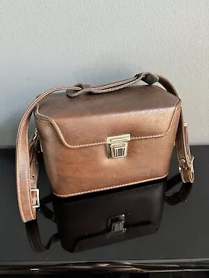 Vintage Hard Leather Camera Case Shoulder Bag SLR-1600 USA By Diamond Retro • $34.75