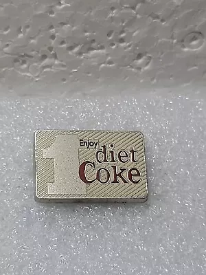 VTG Coca-Cola ENJOY Diet Coke Heavy Duty Silver Pewter Colored Single Clutch BCK • $42.98