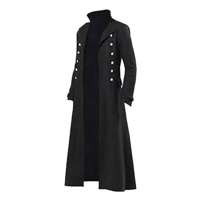 Mens Gothic Steampunk Vintage Jacket Medieval Renaissance Victorian Frock Coat • $34.71